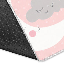 Load image into Gallery viewer, Cute moon cloud star pattern pink dot background Area Rug
