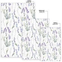 Load image into Gallery viewer, Hand painting Watercolor Lavender Area Rug
