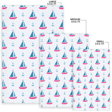 Load image into Gallery viewer, Sailboat anchor pattern Area Rug
