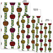 Load image into Gallery viewer, colorful apples leave zebra stripe Area Rug
