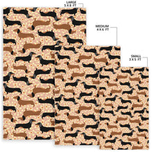 Load image into Gallery viewer, Dachshund floral background Area Rug

