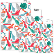Load image into Gallery viewer, Watercolor bowling pattern Area Rug
