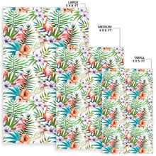 Load image into Gallery viewer, Flamingo Flower Leaves Pattern Area Rug
