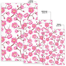 Load image into Gallery viewer, Pink Sakura Pattern Area Rug
