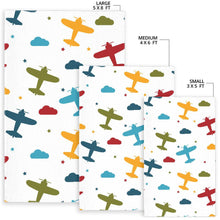 Load image into Gallery viewer, Airplane star cloud colorful Area Rug
