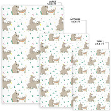 Load image into Gallery viewer, Cute Rhino pattern background Area Rug
