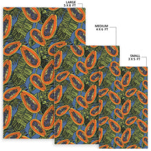 Load image into Gallery viewer, Colorful papaya tropical leaves Area Rug
