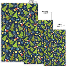 Load image into Gallery viewer, Christmas Tree Snowflake Pattern Area Rug
