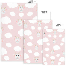 Load image into Gallery viewer, Goat Could Pink Pattern Area Rug
