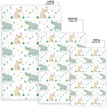 Load image into Gallery viewer, Cute Rhino pattern Area Rug

