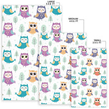 Load image into Gallery viewer, Cute owl pattern Area Rug

