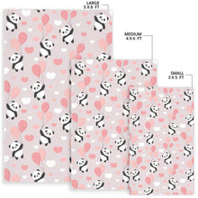 Load image into Gallery viewer, Cute panda ballon heart pattern Area Rug
