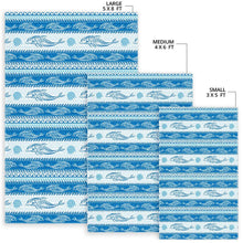 Load image into Gallery viewer, Dolphin Tribal Pattern background Area Rug
