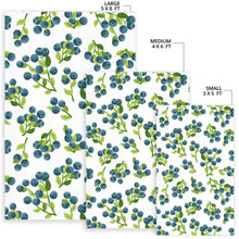 Load image into Gallery viewer, blueberry white background Area Rug
