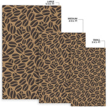 Load image into Gallery viewer, Coffee bean on brown background Area Rug

