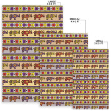 Load image into Gallery viewer, Rhino African Afro Dashiki Adinkra Kente Pattern Area Rug

