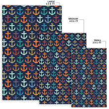 Load image into Gallery viewer, Colorful Anchor Dot Stripe Pattern Area Rug
