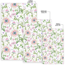 Load image into Gallery viewer, Beautiful pink lotus waterlily leaves pattern Area Rug
