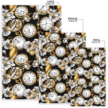 Load image into Gallery viewer, Clock Flower Pattern Area Rug
