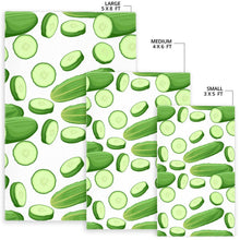 Load image into Gallery viewer, cucumber whole slices pattern Area Rug
