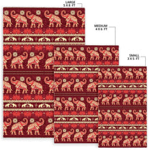 Load image into Gallery viewer, Elephant Red Pattern Ethnic Motifs Area Rug

