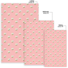 Load image into Gallery viewer, Cute hamster cheese pattern pink background Area Rug
