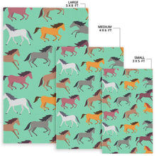 Load image into Gallery viewer, Colorful horses pattern Area Rug
