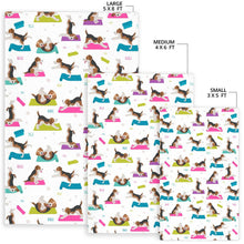Load image into Gallery viewer, Beagle Yoga Pattern Area Rug
