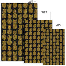 Load image into Gallery viewer, Gold Pineapple Pattern Print Design PP011 Area Rugs
