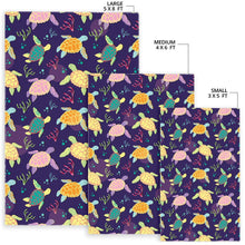 Load image into Gallery viewer, Colorful sea turtle pattern Area Rug
