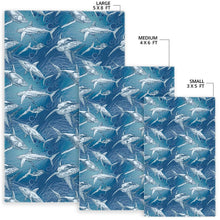 Load image into Gallery viewer, Shark hand drawn Area Rug
