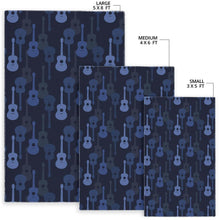 Load image into Gallery viewer, Blue Theme guitar pattern Area Rug

