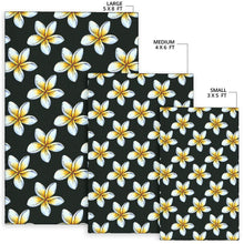Load image into Gallery viewer, White Plumeria Pattern Print Design PM022 Area Rugs
