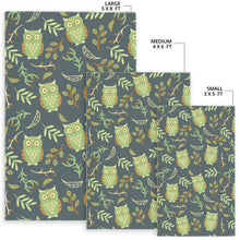 Load image into Gallery viewer, Cute owls leaves pattern Area Rug
