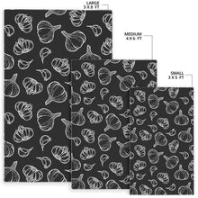 Load image into Gallery viewer, Garlic pattern black background Area Rug
