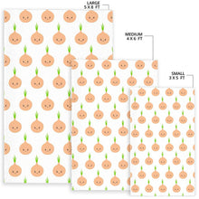 Load image into Gallery viewer, cute onions smiling faces Area Rug
