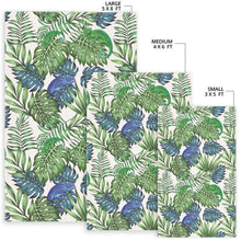 Load image into Gallery viewer, Green Blue Chameleon Lizard Leaves Pattern Area Rug
