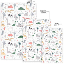 Load image into Gallery viewer, Cute cartoon dinosaurs tree pattern Area Rug
