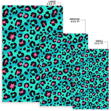 Load image into Gallery viewer, Green leopard skin print pattern Area Rug
