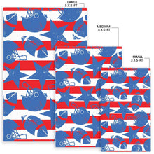 Load image into Gallery viewer, American football ball star stripes pattern Area Rug
