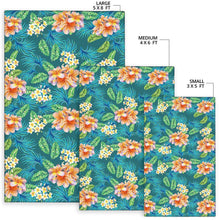 Load image into Gallery viewer, Plumeria Tropical Flower Design Print Area Rugs
