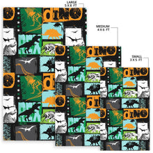 Load image into Gallery viewer, dinosaurs print pattern Area Rug
