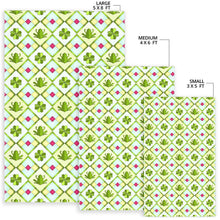 Load image into Gallery viewer, Frog Clover leaves Pattern Area Rug
