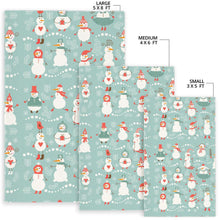 Load image into Gallery viewer, Cute snowman pattern Area Rug
