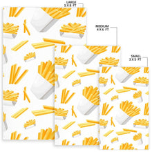 Load image into Gallery viewer, French fries white paper box pattern Area Rug
