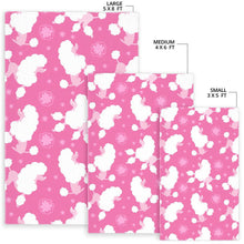 Load image into Gallery viewer, Poodle Pink Theme Pattern Area Rug

