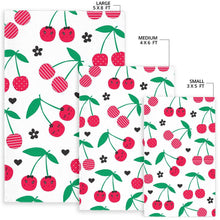 Load image into Gallery viewer, cherry pattern white background Area Rug
