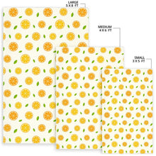 Load image into Gallery viewer, oranges leaves pattern Area Rug

