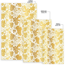 Load image into Gallery viewer, Gold grape pattern Area Rug
