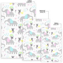 Load image into Gallery viewer, Cute elephant mouse pattern Area Rug

